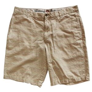 Tommy Bahama Paradise Nation Cotton Shorts; Tan/Cream Checked - Sz 34